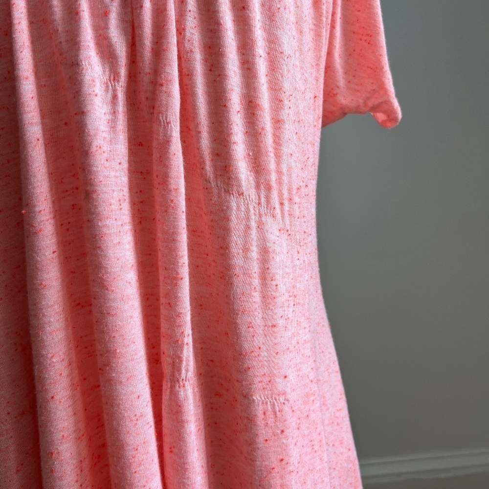 Brazilian Brand Agatha Orange Textured Fabric Relaxed Short Sleeves Dress M‎ - Picture 3 of 8